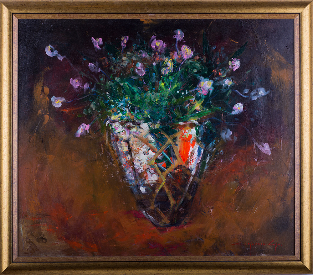 Florile Claunului – pictură în ulei, artist Iurie Cojocaru – Iurie Cojocaru – O Galerie de Artă