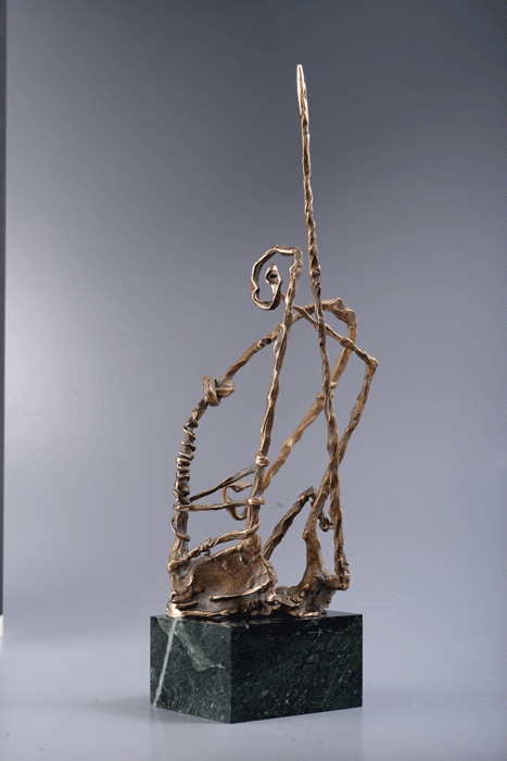 Construcții II – sculptură în bronz, artist Liviu Bumbu – Liviu Bumbu – O Galerie de Artă