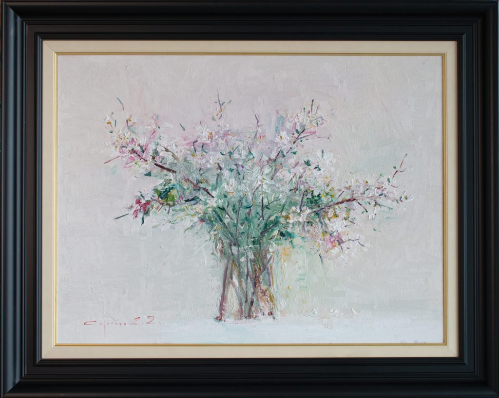 Flori de măr – pictură în ulei, artist Iurie Cojocaru – Iurie Cojocaru – O Galerie de Artă