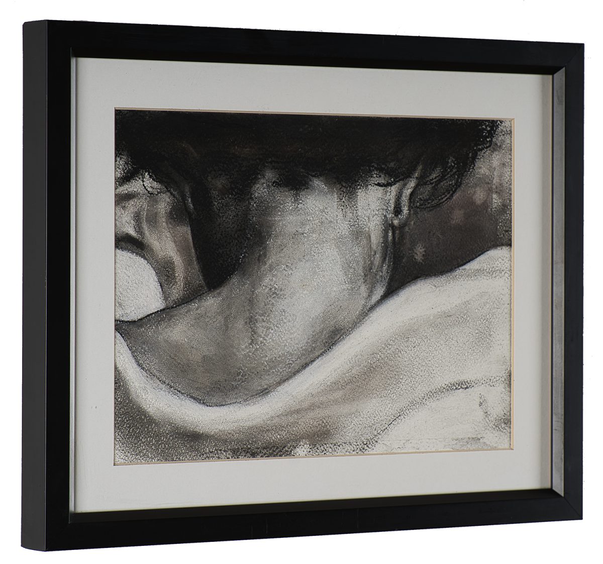 I lost my pearl – cărbune,pastel pe hârtie, artistă Edmona – Edmona – O Galerie de Artă