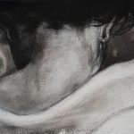 I lost my pearl – cărbune,pastel pe hârtie, artistă Edmona – Edmona – O Galerie de Artă