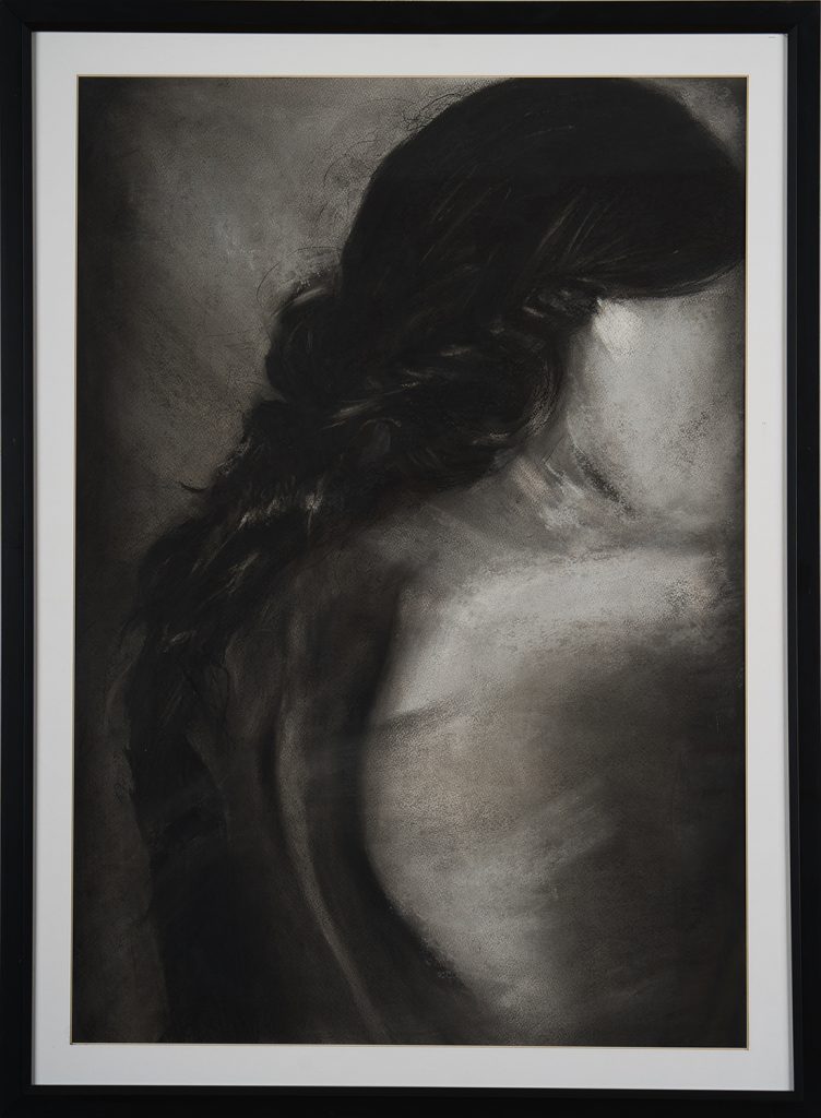 I decided to – cărbune,pastel pe hârtie, artistă Edmona – Edmona – O Galerie de Artă