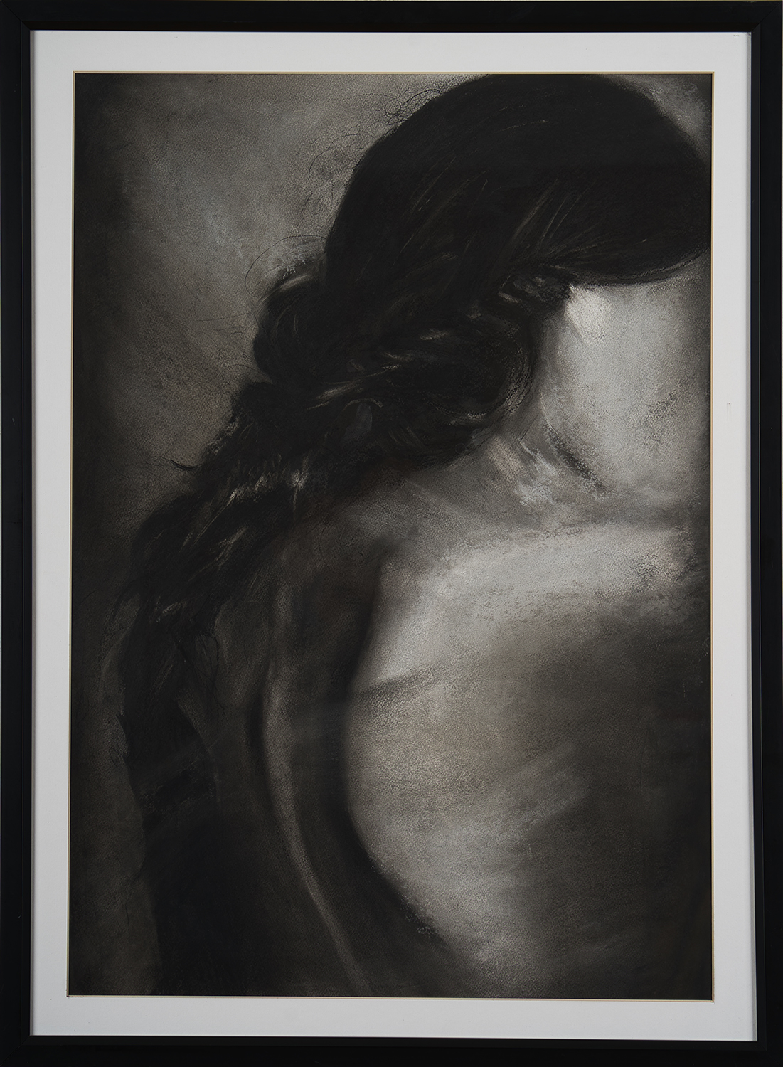 I decided to – cărbune,pastel pe hârtie, artistă Edmona – Edmona – O Galerie de Artă
