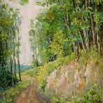 Cărare spre înger – pictură în ulei, artist Petru Leahu – Petru Leahu – O Galerie de Artă