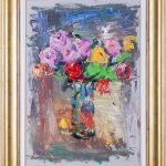 Florile din geam – pictură în ulei, artist Iurie Cojocaru – Iurie Cojocaru – O Galerie de Artă