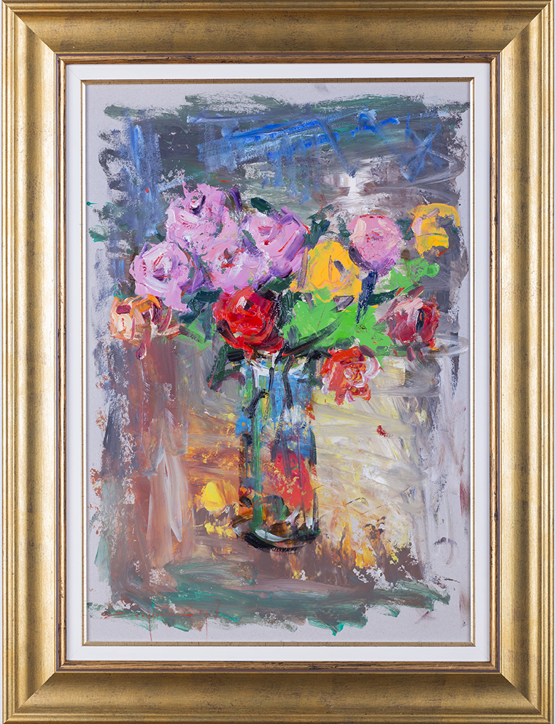 Florile din geam – pictură în ulei, artist Iurie Cojocaru – Iurie Cojocaru – O Galerie de Artă