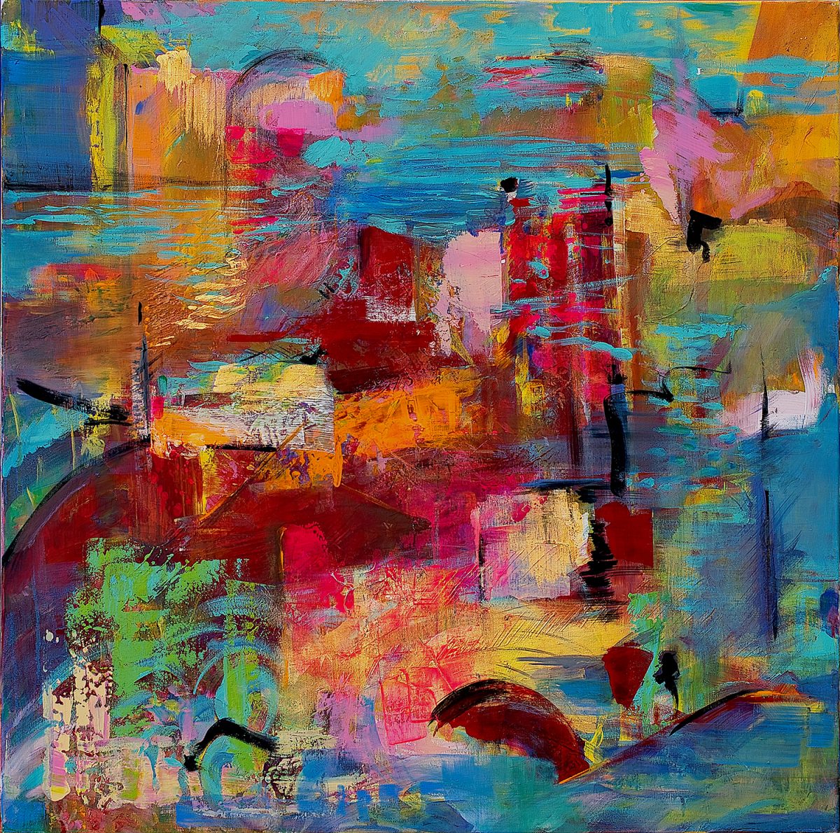 Port abandonat – pictură în ulei, artistă Cristina Marian – Cristina Marian – O Galerie de Artă