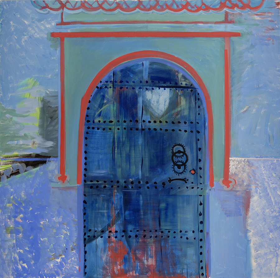 Poarta albastră – pictură în acrilic, artistă Cristina Marian – Cristina Marian – O Galerie de Artă