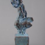 Rugăciune – sculptură în lut ars patinat, artist Petru Leahu – Petru Leahu – O Galerie de Artă
