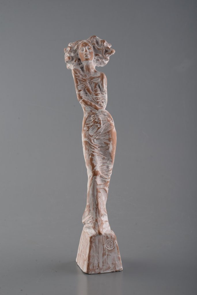 Solitudine – sculptură în lut ars patinat, artist Petru Leahu – Petru Leahu – O Galerie de Artă