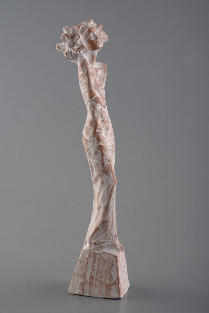 Solitudine – sculptură în lut ars patinat, artist Petru Leahu – Petru Leahu – O Galerie de Artă