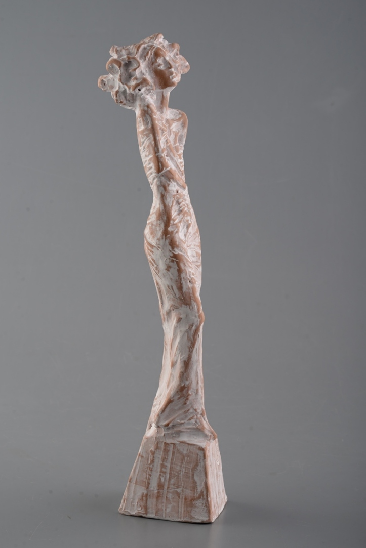 Solitudine – sculptură în lut ars patinat, artist Petru Leahu – Petru Leahu – O Galerie de Artă
