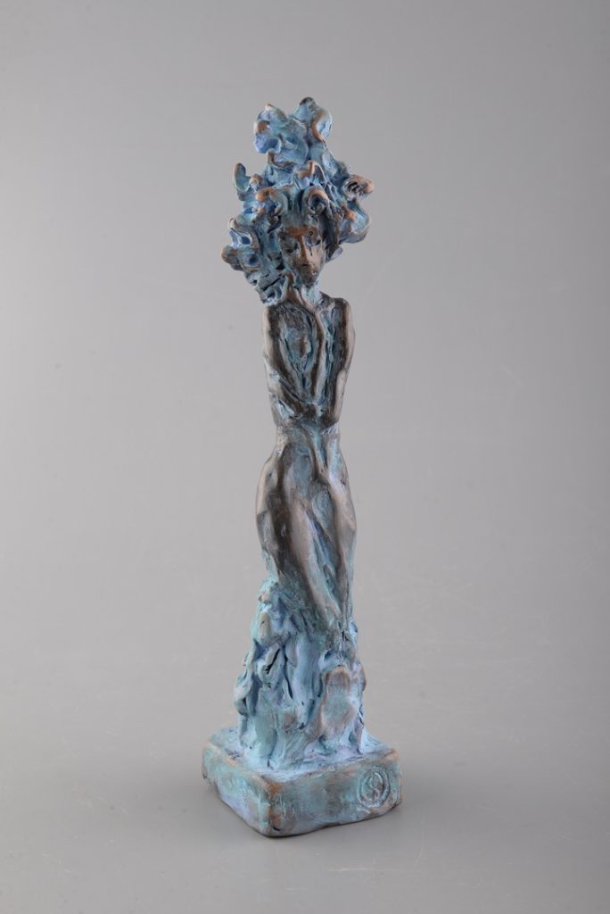 Vis – sculptură în lut ars patinat, artist Petru Leahu – Petru Leahu – O Galerie de Artă