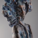 Vis – sculptură în lut ars patinat, artist Petru Leahu – Petru Leahu – O Galerie de Artă