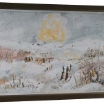 Iarna cu soare dublu IV – pictură în ulei, artist Octavian Cosman – Octavian Cosman – O Galerie de Artă