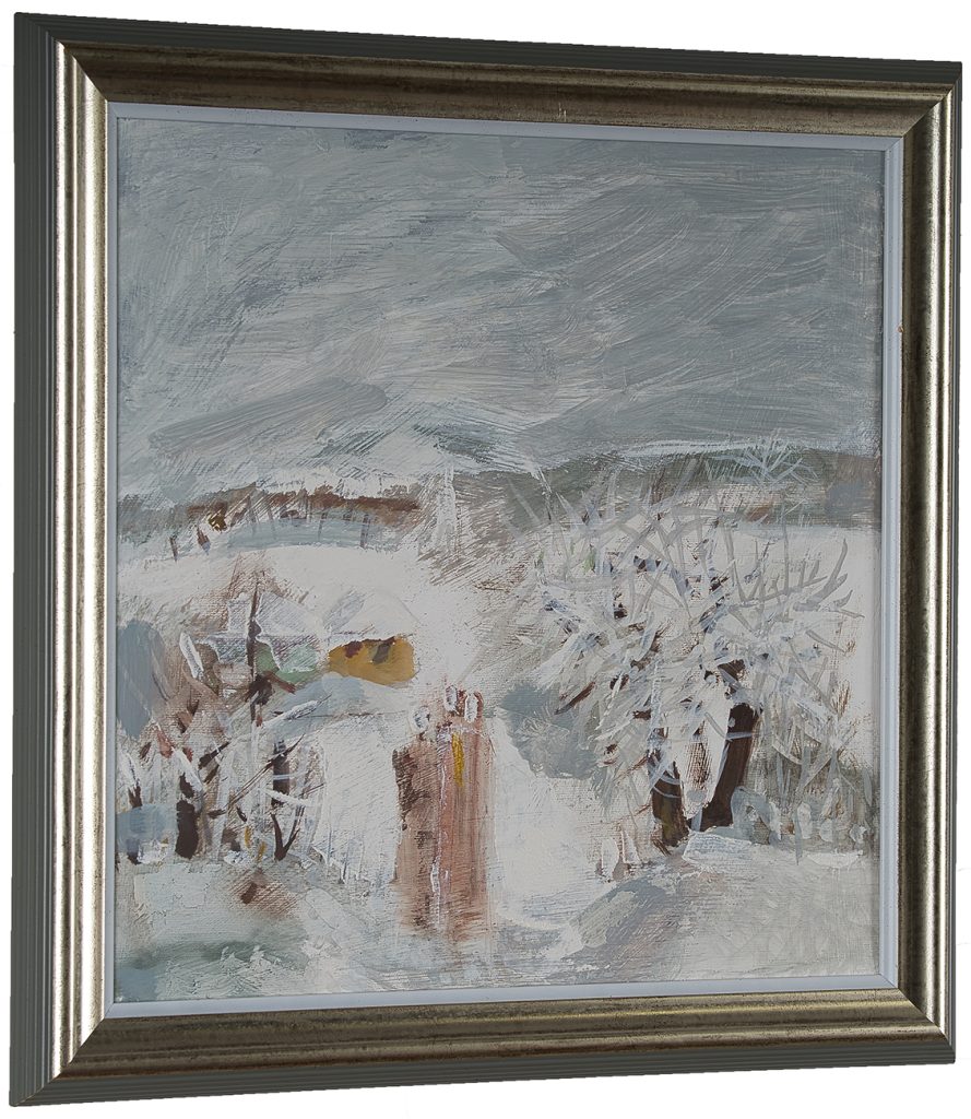 Iarna pe ulițe – pictură în ulei, artist Octavian Cosman – Octavian Cosman – O Galerie de Artă