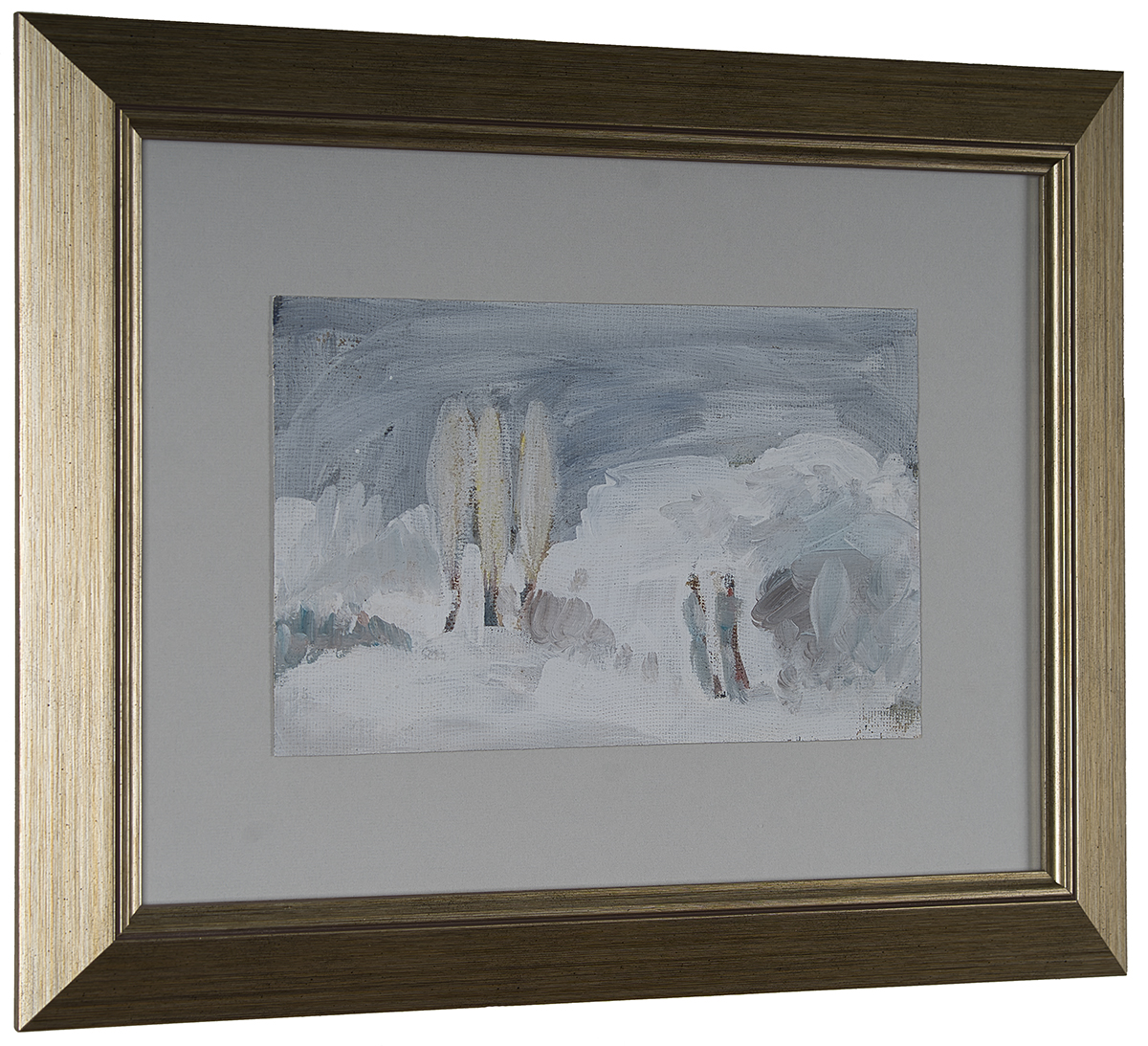 Iarna cu plopi – pictură în ulei, artist Octavian Cosman – Octavian Cosman – O Galerie de Artă