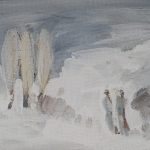 Iarna cu plopi – pictură în ulei, artist Octavian Cosman – Octavian Cosman – O Galerie de Artă