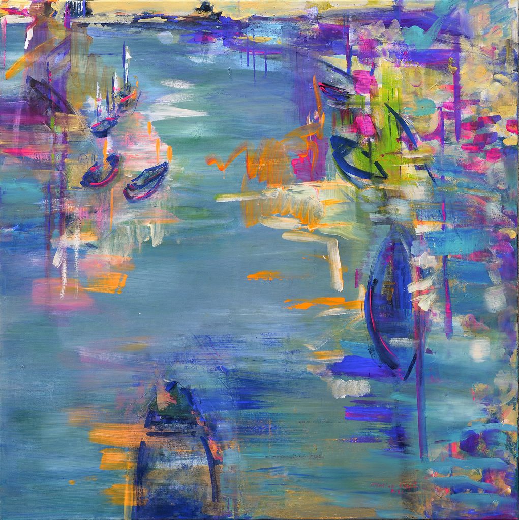 Port – pictură în ulei, artistă Cristina Marian – Cristina Marian – O Galerie de Artă