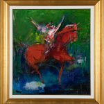 Călăreț în sărbătoare – pictură în ulei, artist Iurie Cojocaru – Iurie Cojocaru – O Galerie de Artă