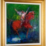 Călăreț în sărbătoare – pictură în ulei, artist Iurie Cojocaru – Iurie Cojocaru – O Galerie de Artă