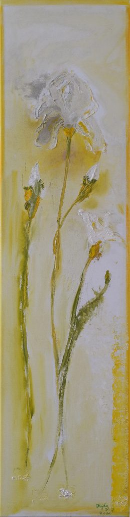 Iris 1 – pictură în ulei, artistă Katalin Hajdu – Katalin Hajdu – O Galerie de Artă