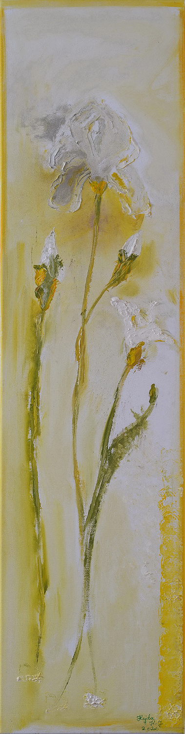 Iris 1 – pictură în ulei, artistă Katalin Hajdu – Katalin Hajdu – O Galerie de Artă