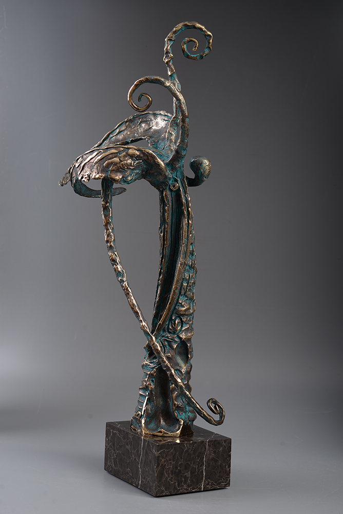 Înger III – sculptură în bronz, artist Liviu Bumbu – Liviu Bumbu – O Galerie de Artă