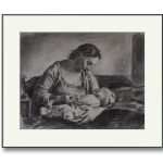 Irina cu Gheorghiță – cărbune pe hârtie, artist Björn Reinhardt – Björn Reinhardt – O Galerie de Artă