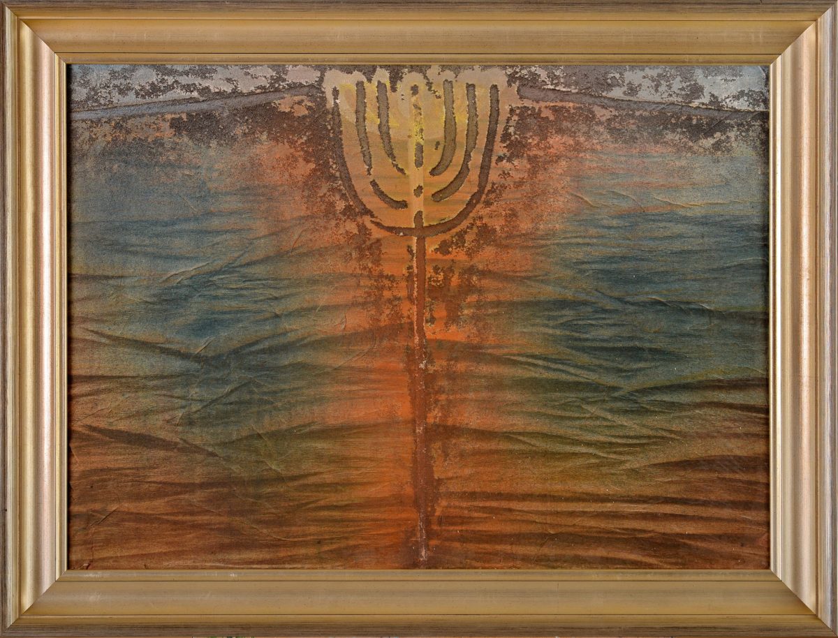 Menora exodus – pictură în ulei, artist Octavian Cosman – Octavian Cosman – O Galerie de Artă