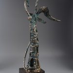 Înger III – sculptură în bronz, artist Liviu Bumbu – Liviu Bumbu – O Galerie de Artă