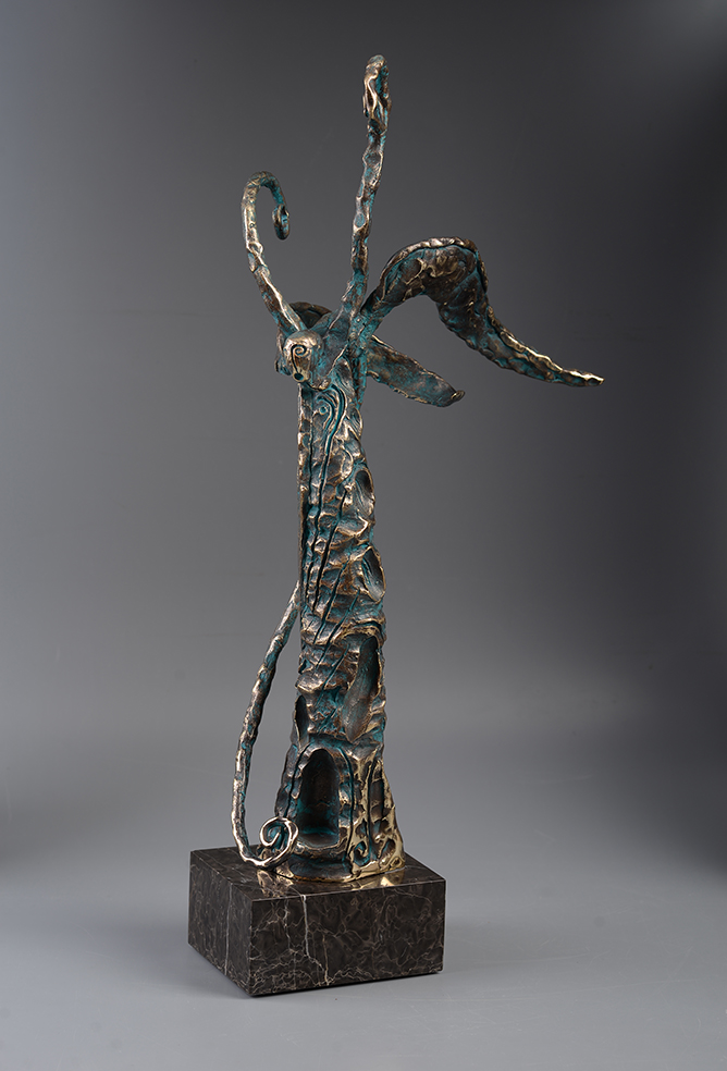 Înger III – sculptură în bronz, artist Liviu Bumbu – Liviu Bumbu – O Galerie de Artă