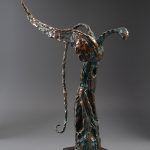 Înger II – sculptură în bronz, artist Liviu Bumbu – Liviu Bumbu – O Galerie de Artă