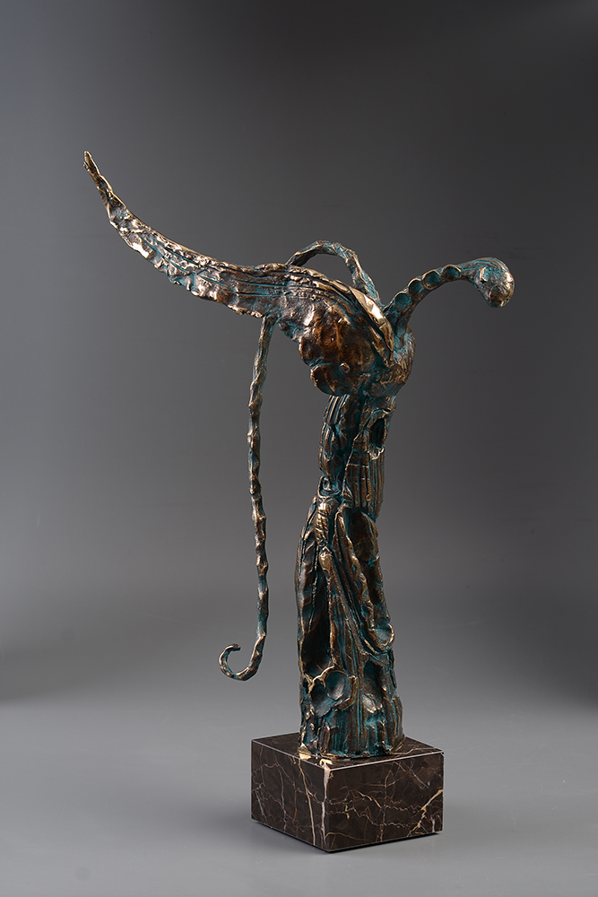 Înger II – sculptură în bronz, artist Liviu Bumbu – Liviu Bumbu – O Galerie de Artă
