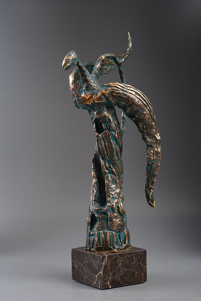 Înger II – sculptură în bronz, artist Liviu Bumbu – Liviu Bumbu – O Galerie de Artă