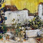 Case la Mediterană – tehnică mixtă, artist Cristian Porumb – Cristian Porumb – O Galerie de Artă