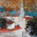 Case la Mediterană 3 – tehnică mixtă, artist Cristian Porumb – Cristian Porumb – O Galerie de Artă