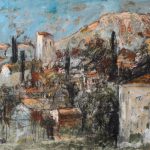 Case la Mediterană 4 – tehnică mixtă, artist Cristian Porumb – Cristian Porumb – O Galerie de Artă
