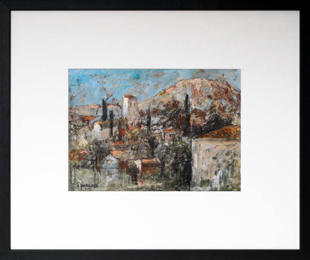 Case la Mediterană 4 – tehnică mixtă, artist Cristian Porumb – Cristian Porumb – O Galerie de Artă