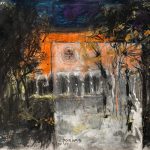 Contemplatie în gradina lui Dioclețian 1 – tehnică mixtă, artist Cristian Porumb – Cristian Porumb – O Galerie de Artă