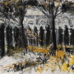 Contemplatie în gradina lui Dioclețian 10 – tehnică mixtă, artist Cristian Porumb – Cristian Porumb – O Galerie de Artă