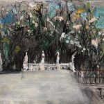 Contemplatie în gradina lui Dioclețian 4 – tehnică mixtă, artist Cristian Porumb – Cristian Porumb – O Galerie de Artă