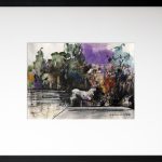 Contemplatie în gradina lui Dioclețian 5 – tehnică mixtă, artist Cristian Porumb – Cristian Porumb – O Galerie de Artă