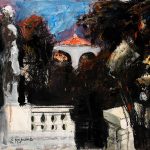Contemplatie în gradina lui Dioclețian 7 – tehnică mixtă, artist Cristian Porumb – Cristian Porumb – O Galerie de Artă