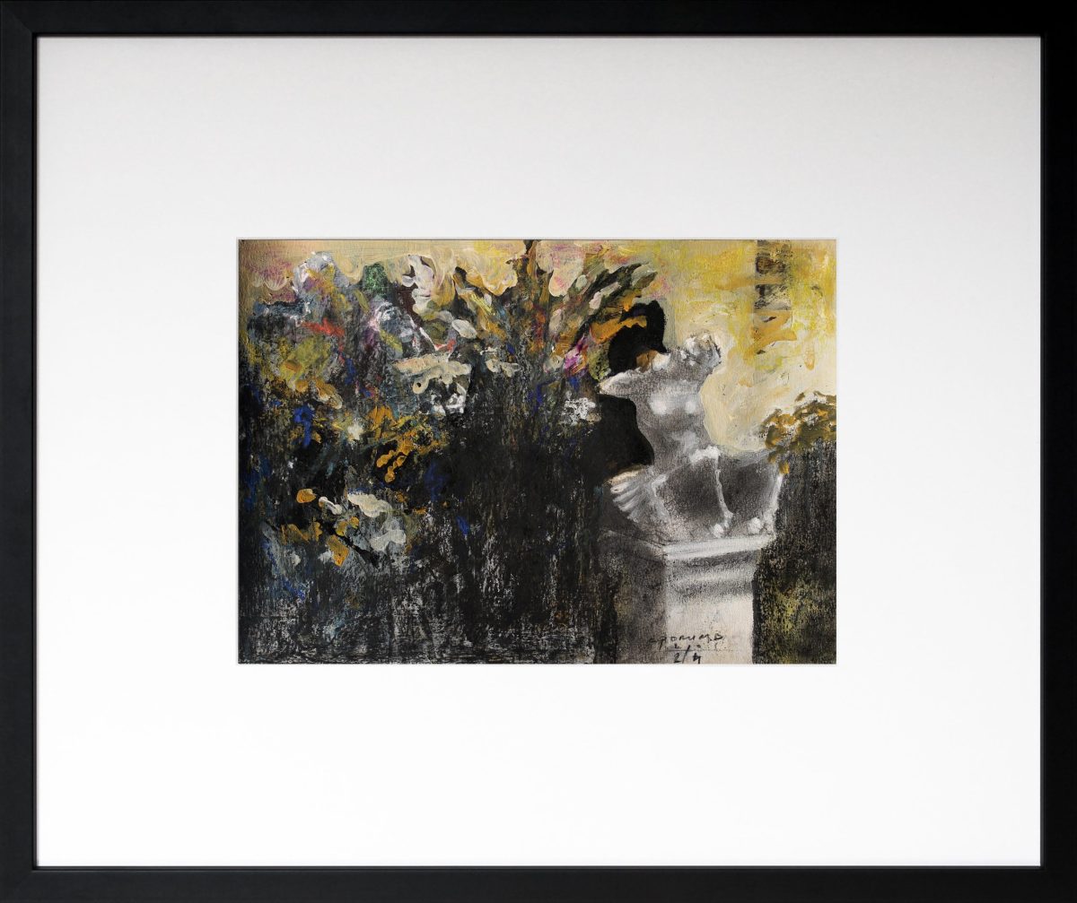 Contemplatie în gradina lui Dioclețian 9 – tehnică mixtă, artist Cristian Porumb – Cristian Porumb – O Galerie de Artă
