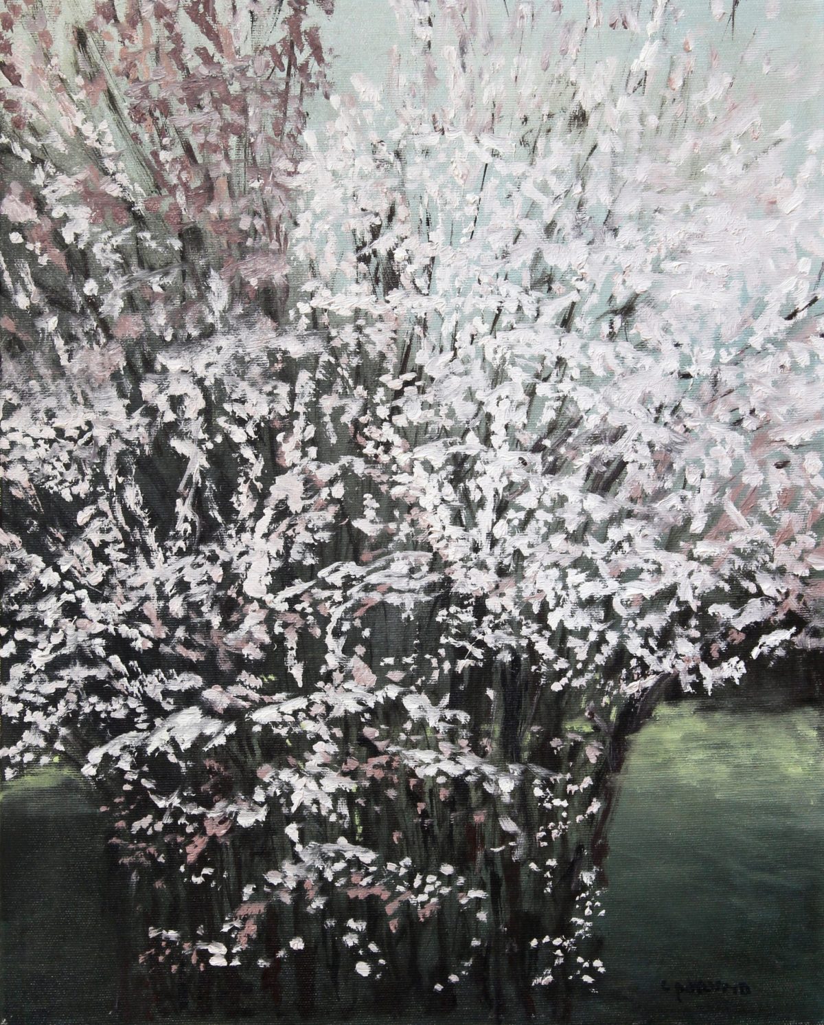 Copac înflorit 1 – pictură în ulei, artist Cristian Porumb – Cristian Porumb – O Galerie de Artă