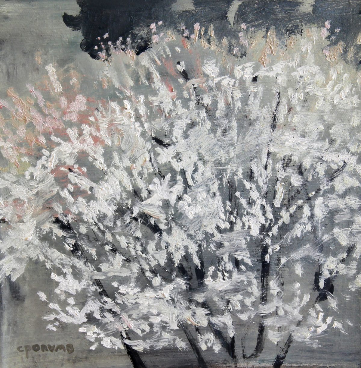 Copac înflorit 10 – pictură în ulei, artist Cristian Porumb – Cristian Porumb – O Galerie de Artă
