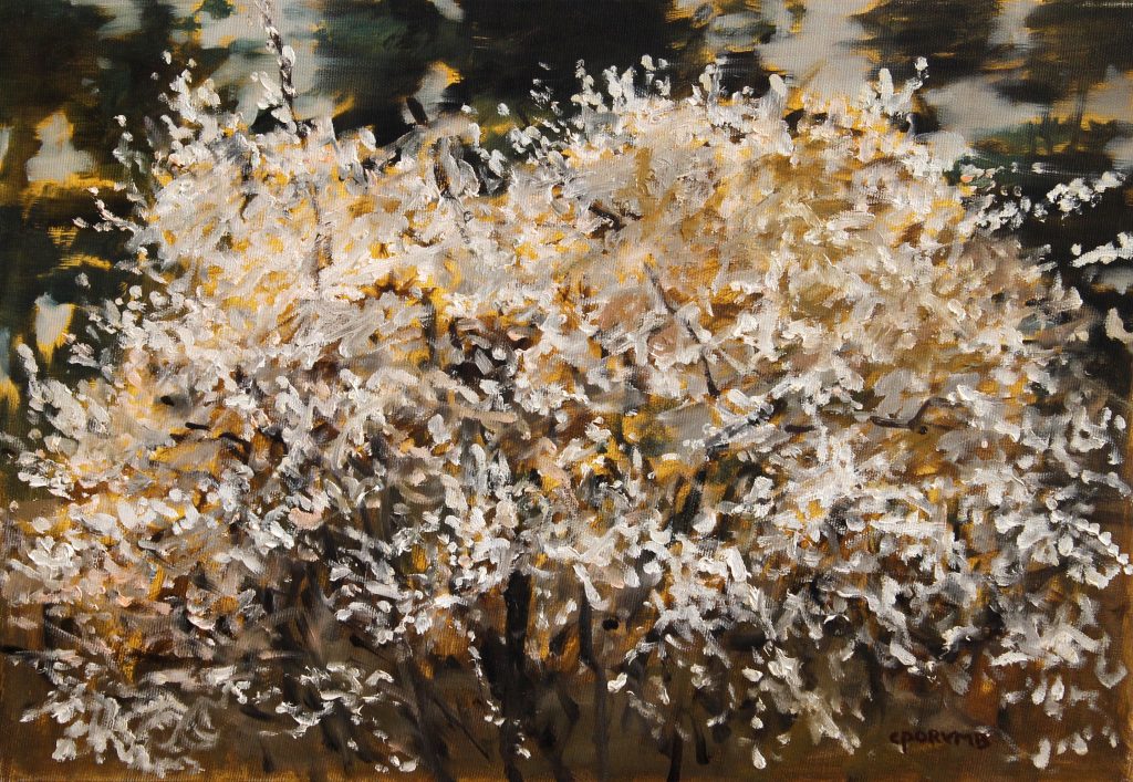 Copac înflorit 8 – pictură în ulei, artist Cristian Porumb – Cristian Porumb – O Galerie de Artă