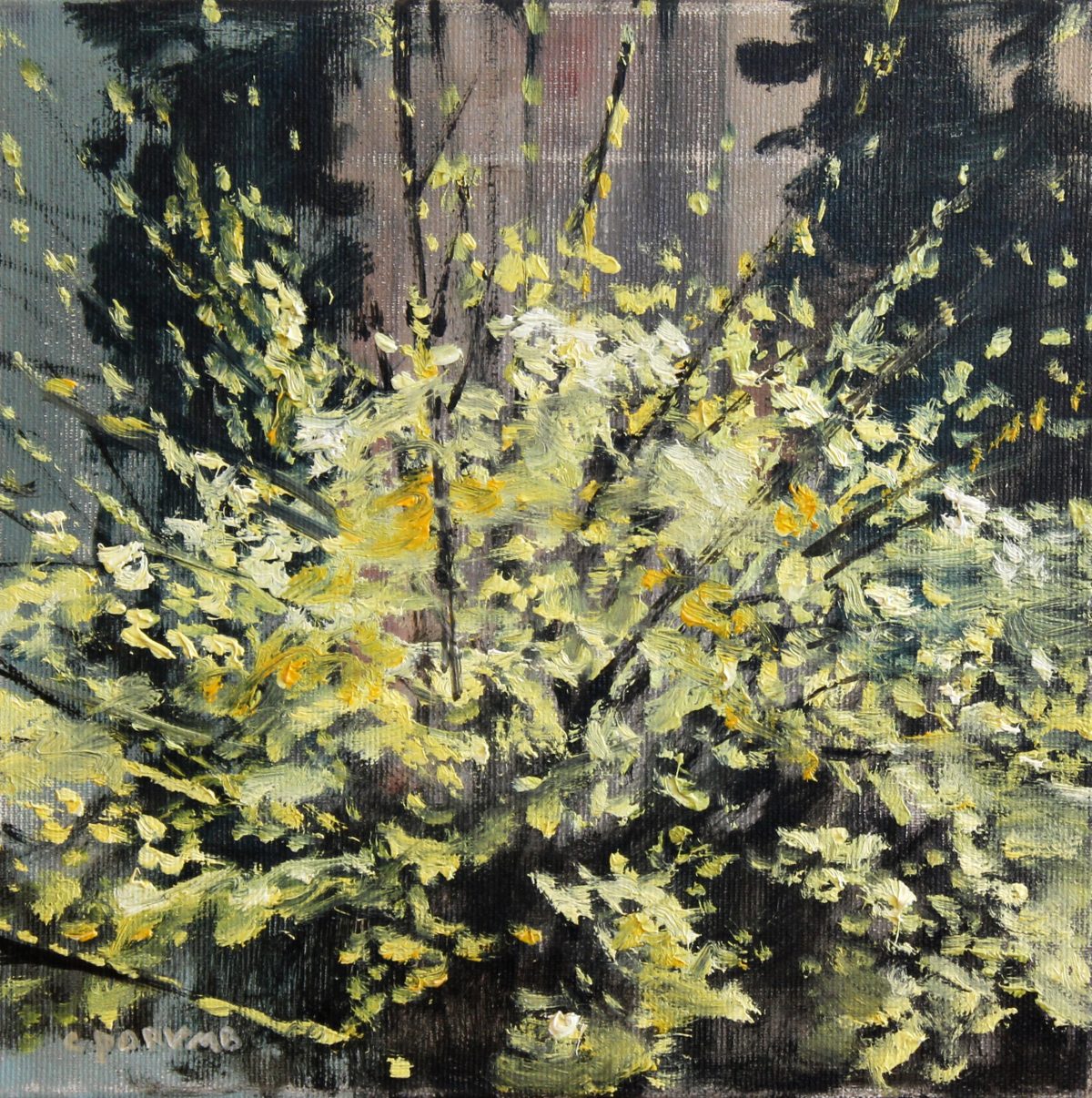 Copac înflorit 9 – pictură în ulei, artist Cristian Porumb – Cristian Porumb – O Galerie de Artă