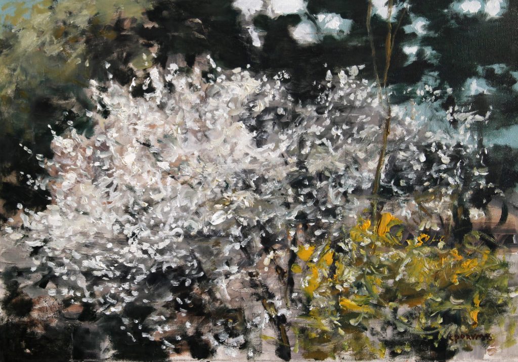 Copac înflorit 4 – pictură în ulei, artist Cristian Porumb – Cristian Porumb – O Galerie de Artă
